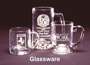 custom etched steings, mugs, shot glasses, wine glasses